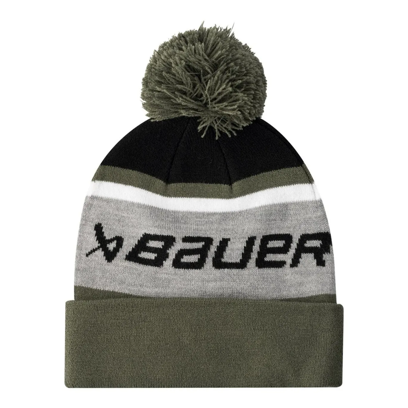 Bauer Mössa Intarsia Knit Pom Sr Grey/Green