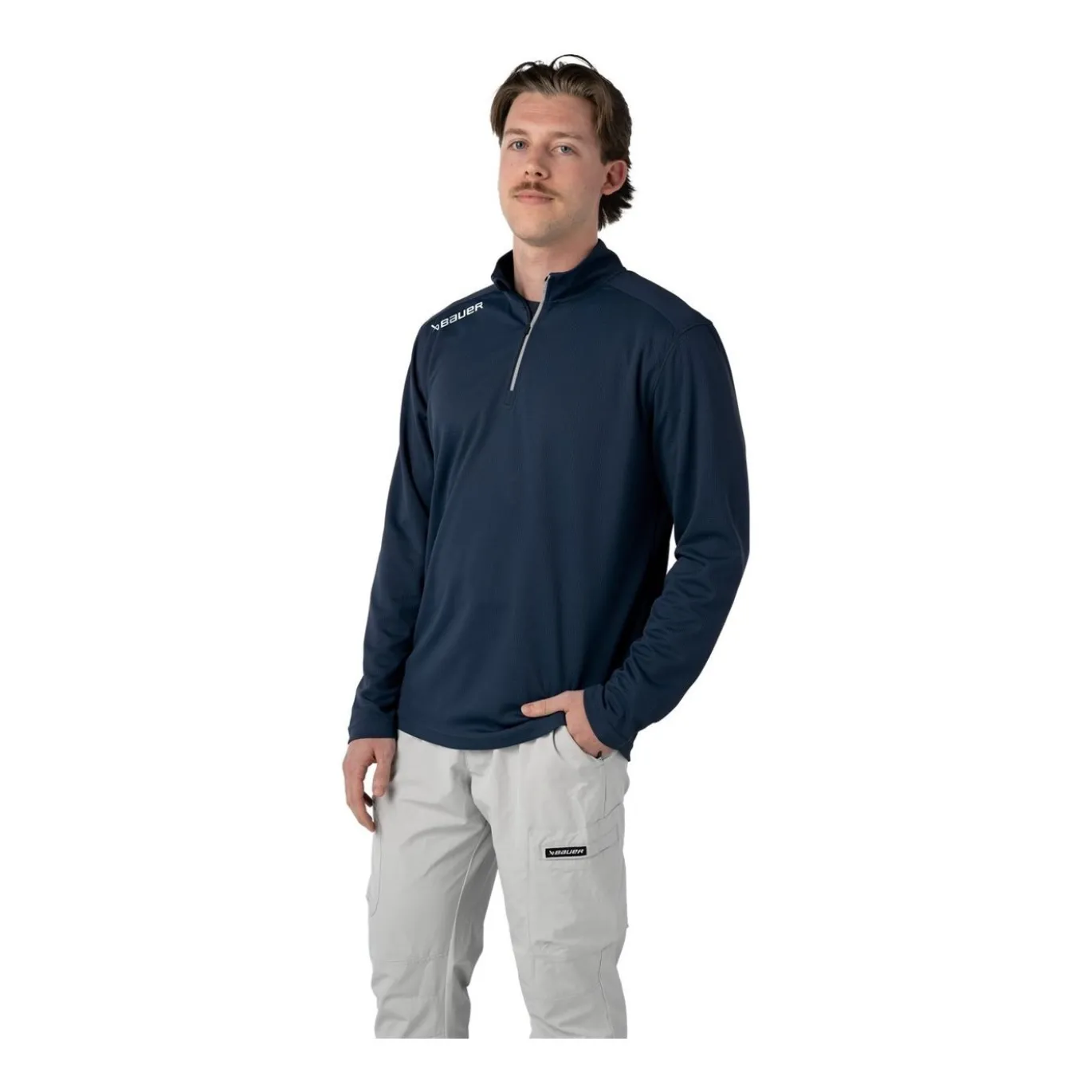 Bauer Tröja Team Performance 1/4 Zip Sr Navy