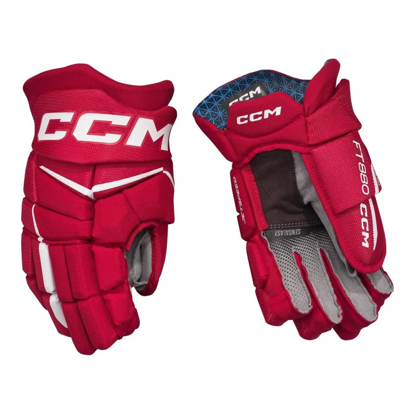 CCM Hockeyhandskar Jetspeed FT880 Sr Red/White