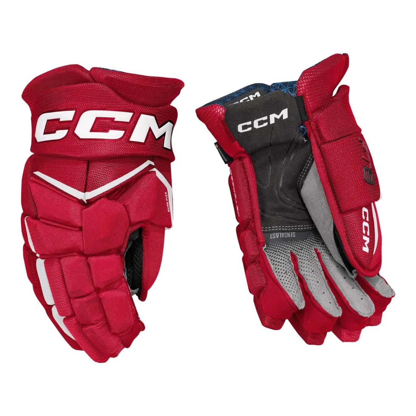CCM Hockeyhandskar Jetspeed FT8 Sr Red/White
