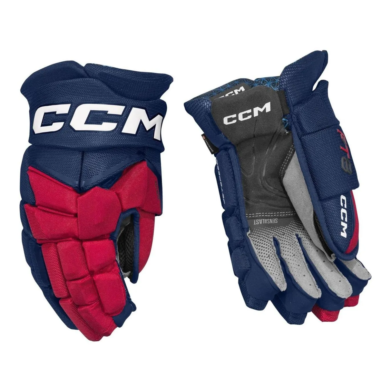 CCM Hockeyhandskar Jetspeed FT8 Jr Navy/Red/White