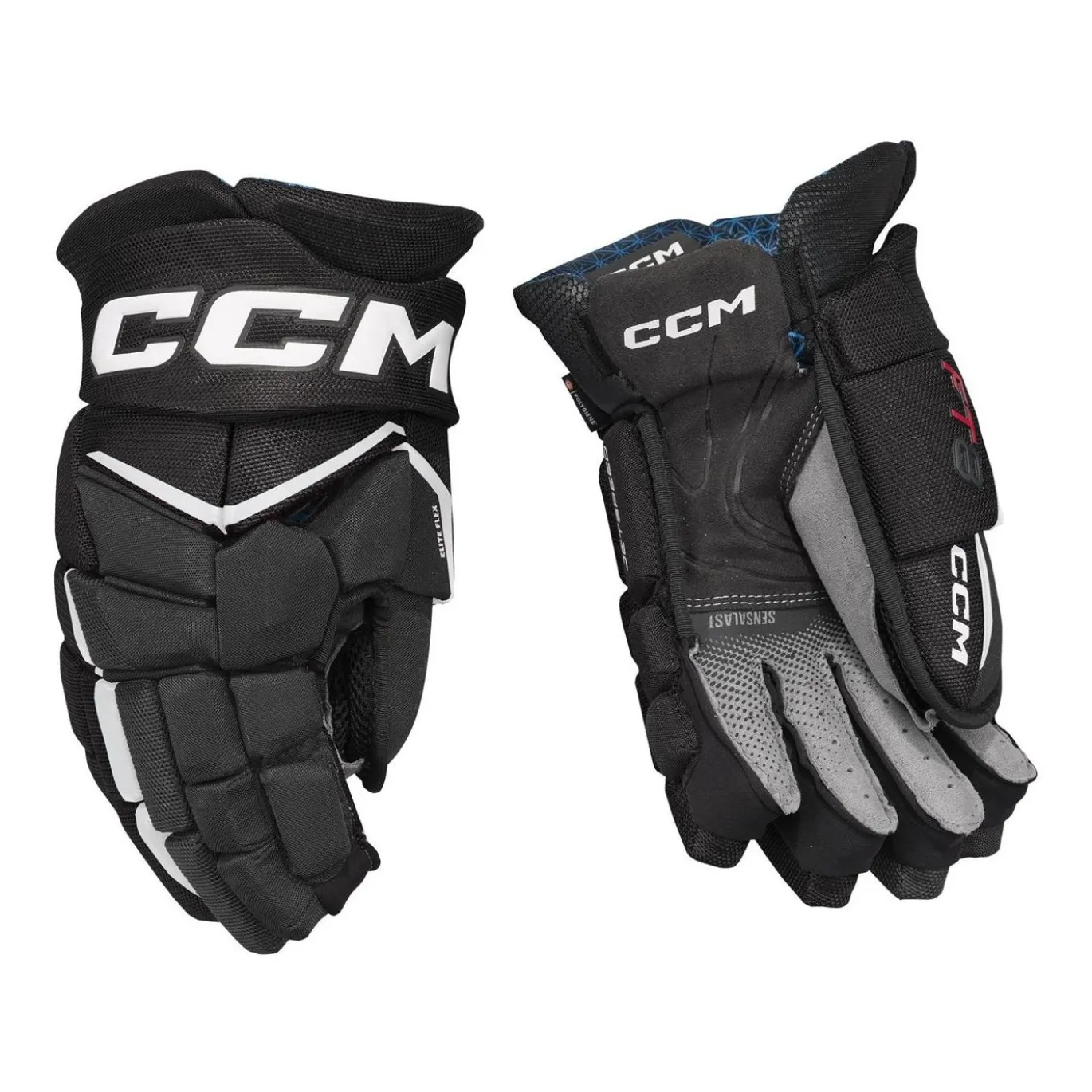 CCM Hockeyhandskar Jetspeed FT8 Jr Black/White