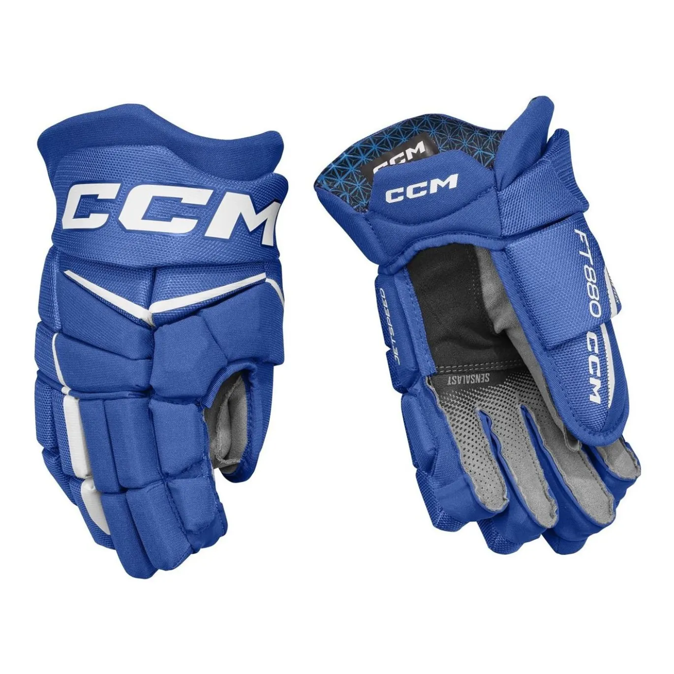CCM Hockeyhandskar Jetspeed FT880 Jr Royal/White