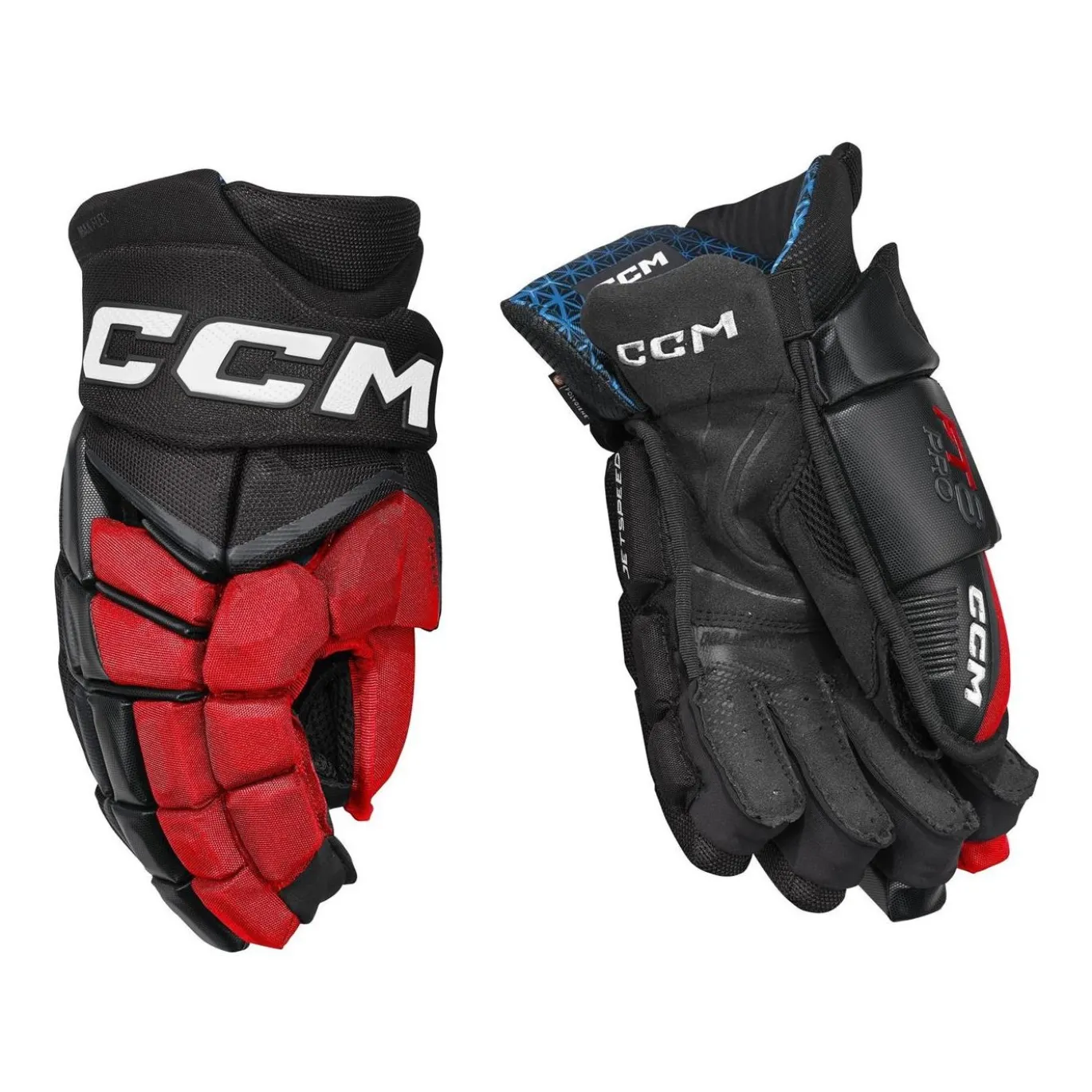 CCM Hockeyhandskar Jetspeed FT8 Pro Jr Black/Red/White