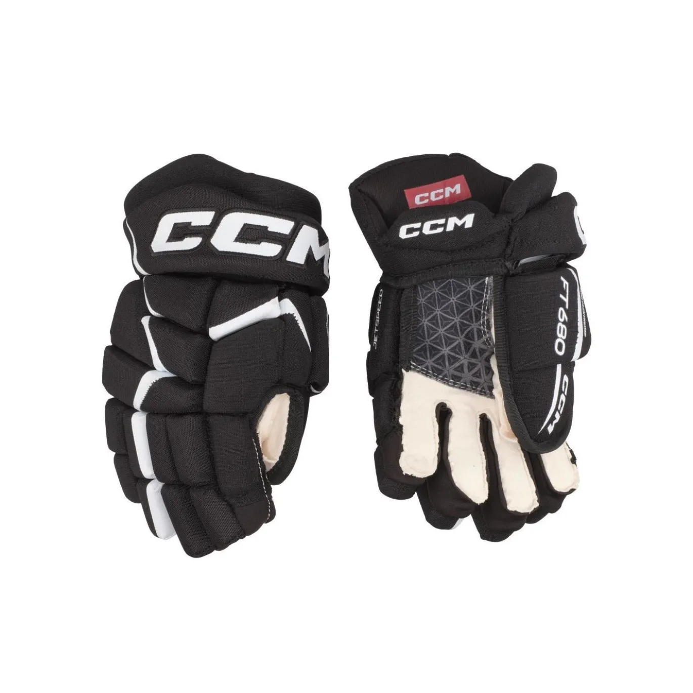 CCM Hockeyhandskar Jetspeed 680 Jr Black/White