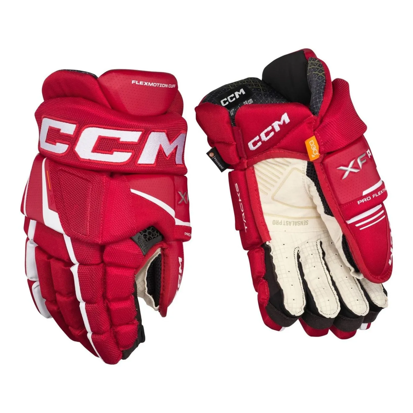 CCM Hockeyhandskar Tacks XF Pro Sr Red/White