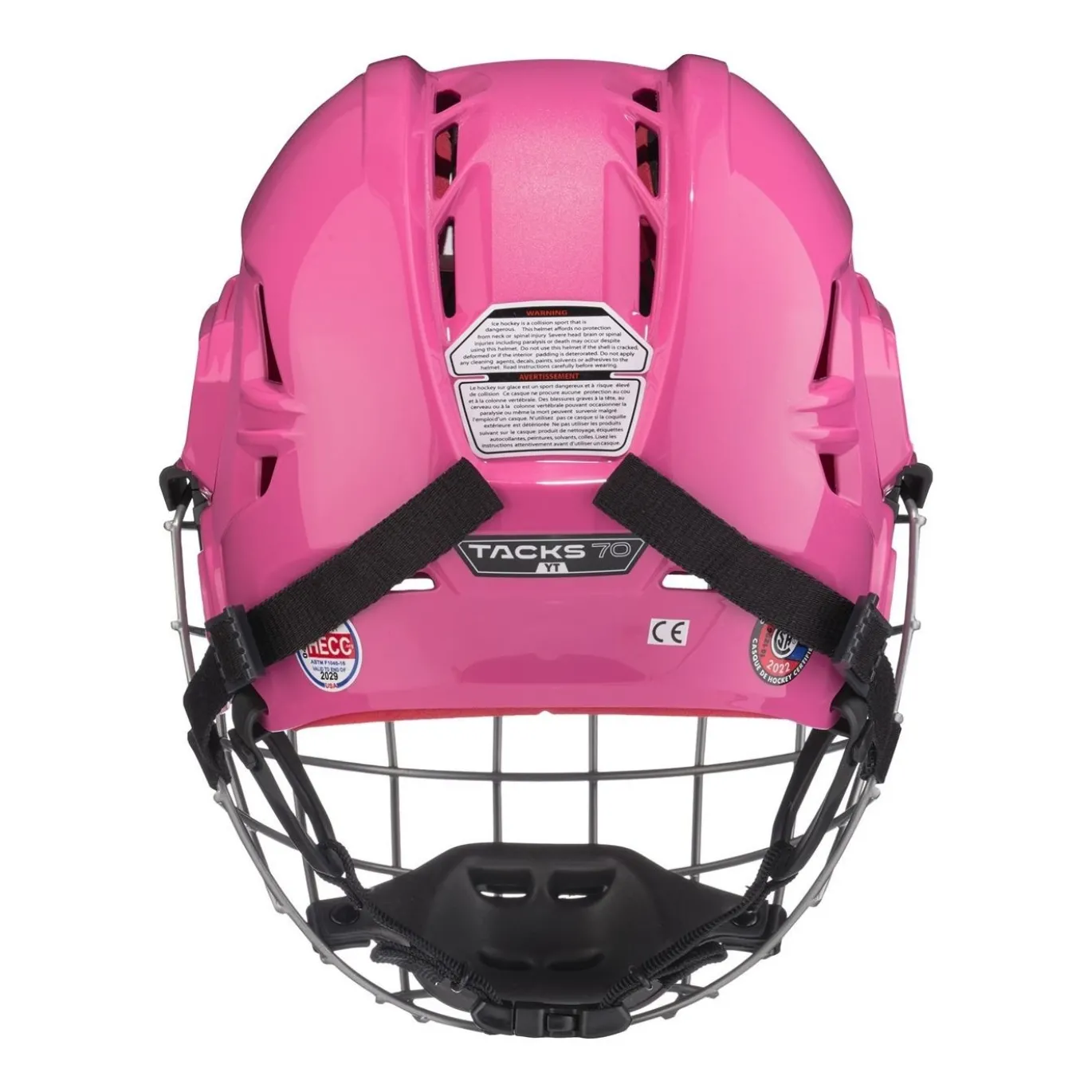 CCM Hockeyhjälm Tacks 70 Combo Yth Rosa