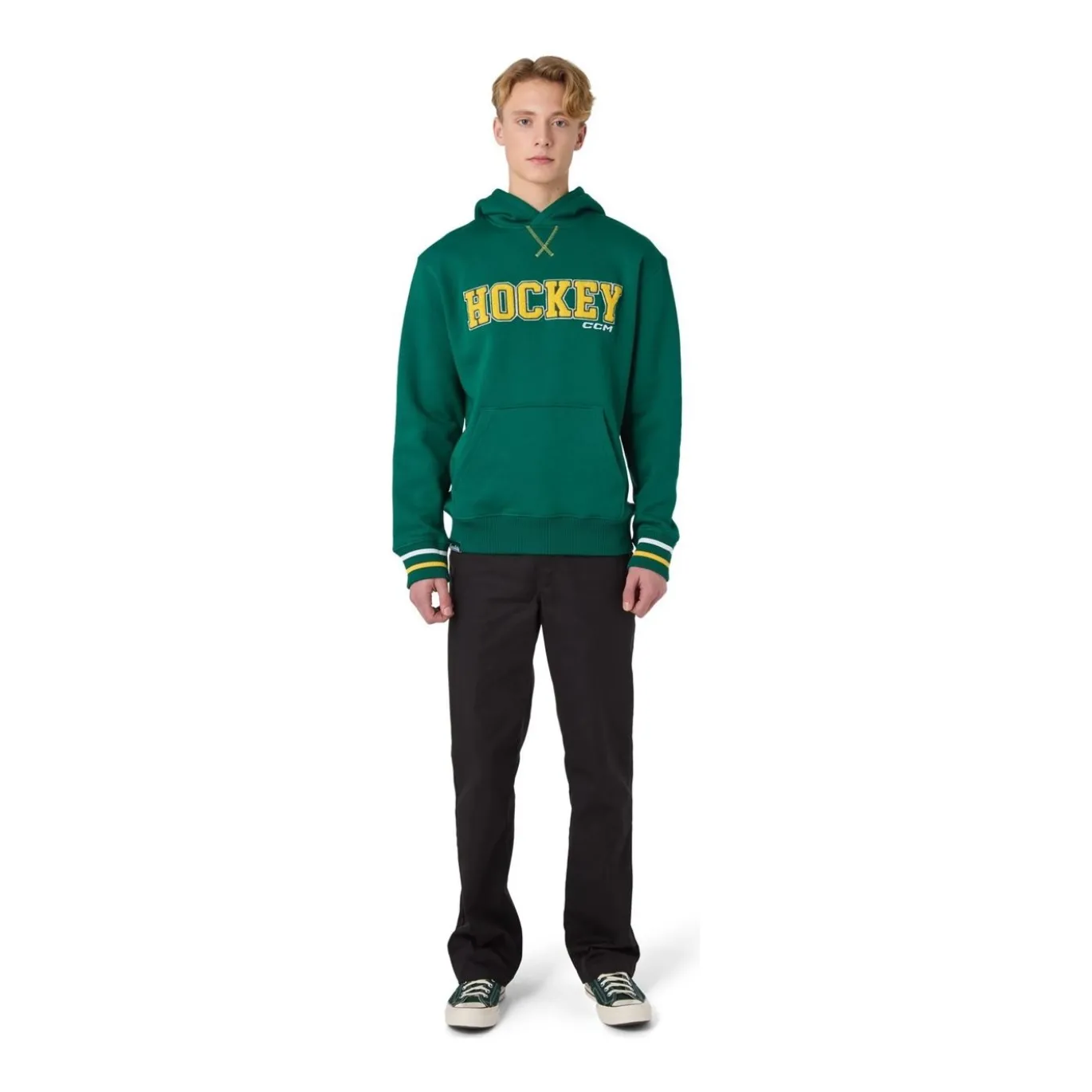 CCM Hoodie Stripe Sr Evergreen