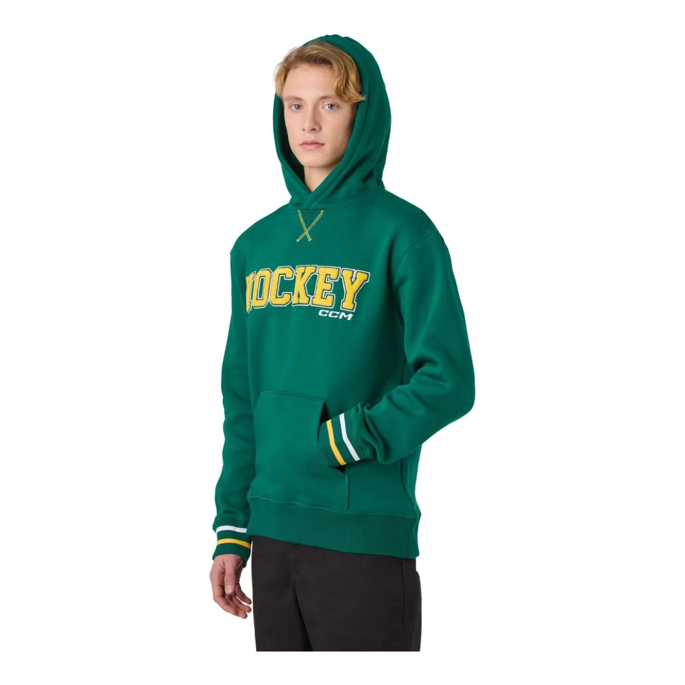 CCM Hoodie Stripe Sr Evergreen