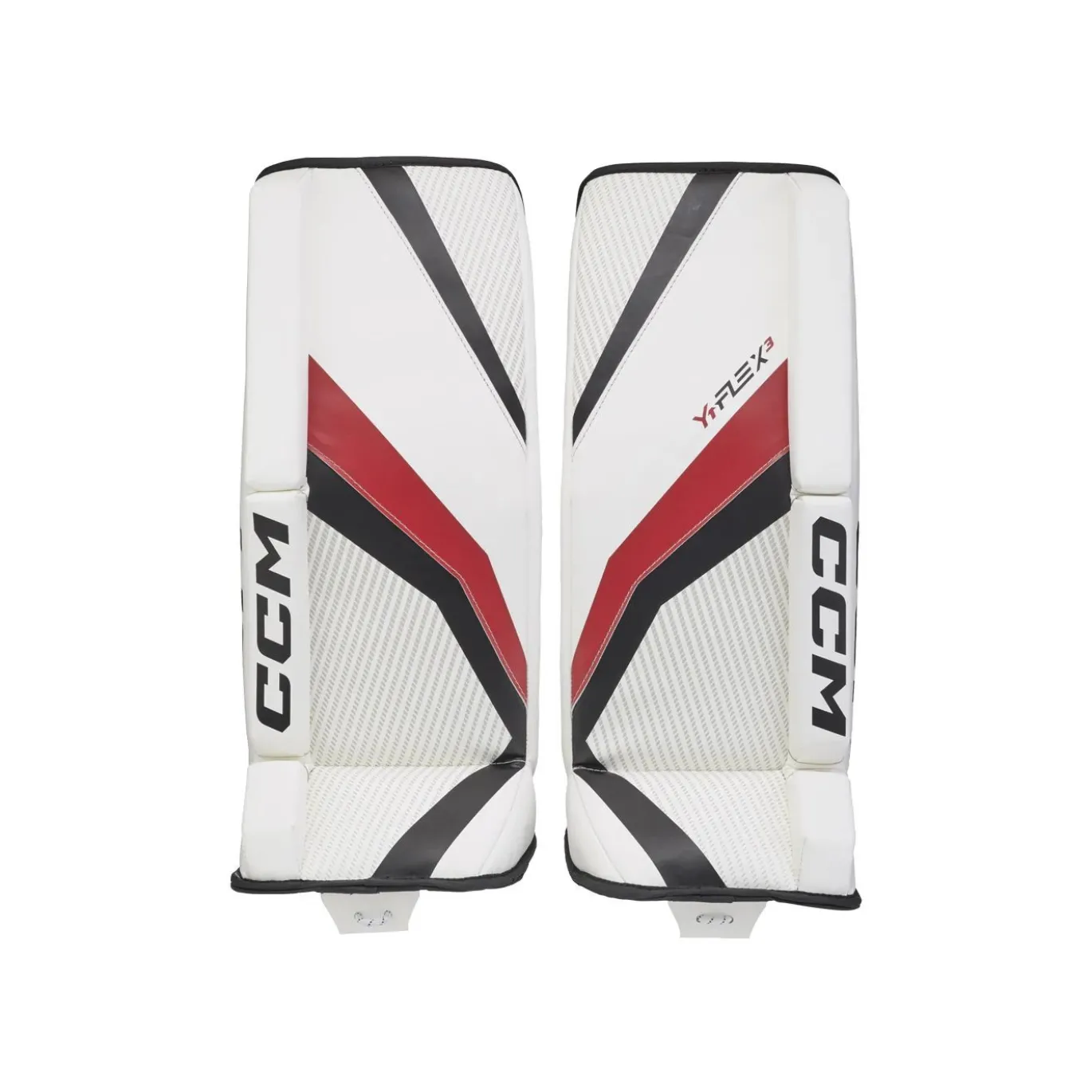 CCM Målvaktsbenskydd YTflex 3 Vit/Röd/Svart