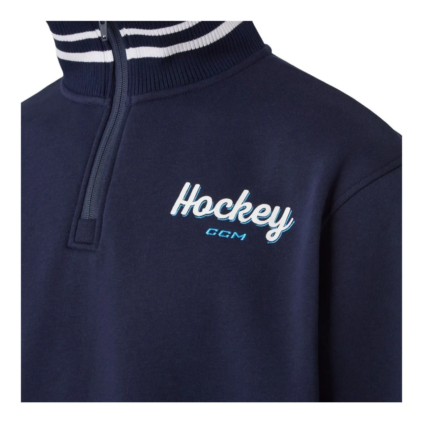 CCM Tröja Stripe Quarter Zip Sr Navy