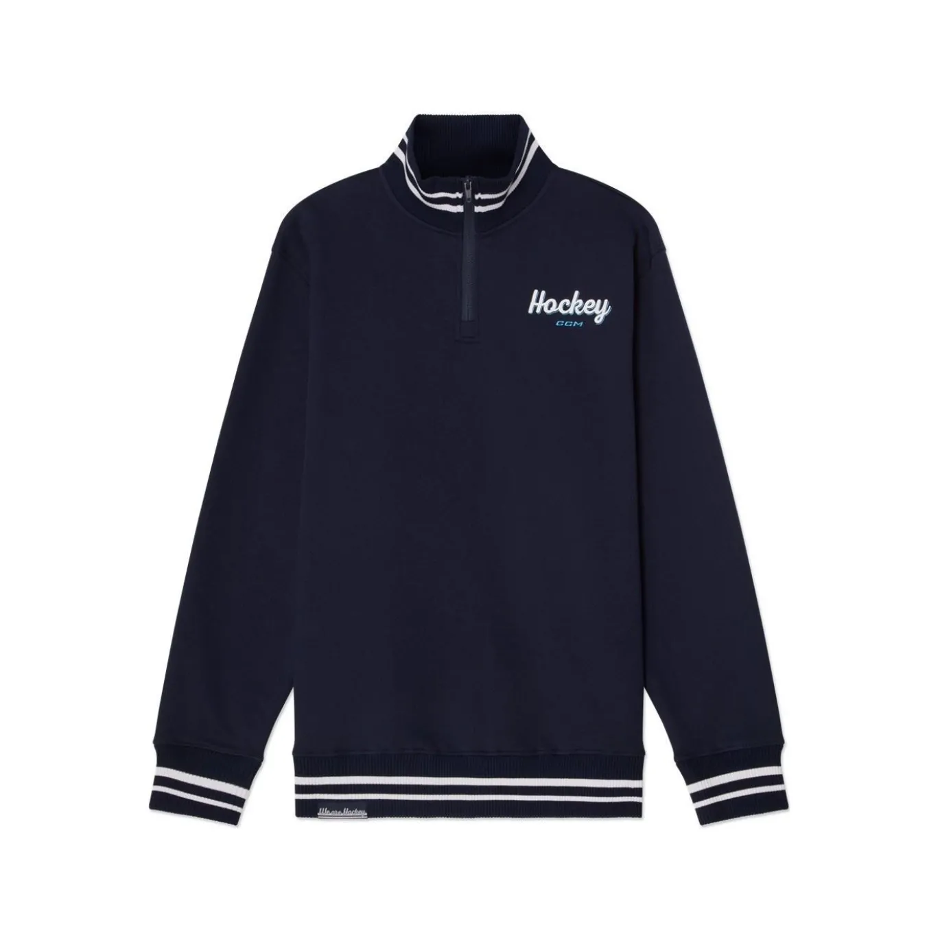 CCM Tröja Stripe Quarter Zip Sr Navy