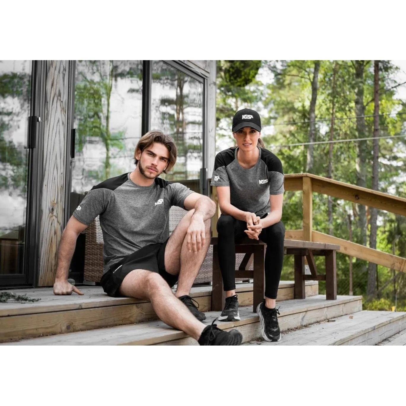 Kosa T-shirt Funktion Sr Grey/Black