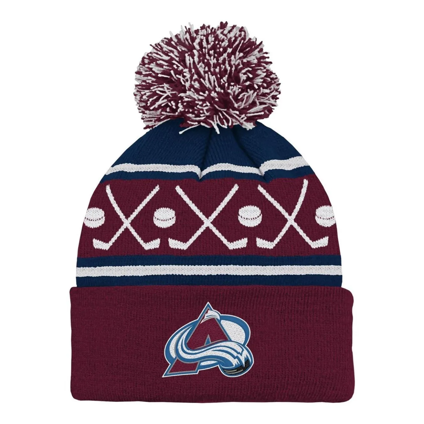 Outerstuff Mössa Face-Off Pom Yth Colorado Avalanche