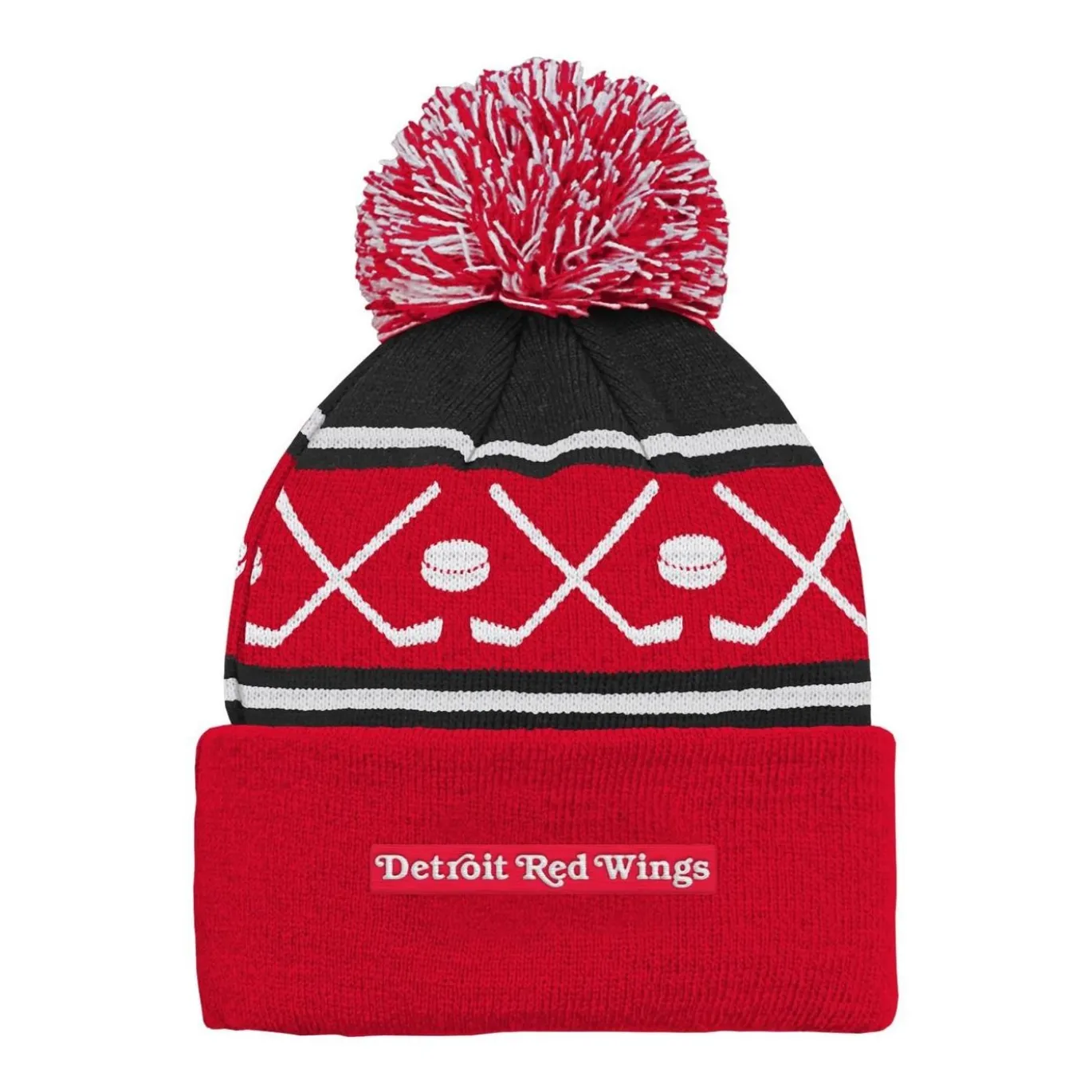 Outerstuff Mössa Face-Off Pom Yth Detroit Red Wings
