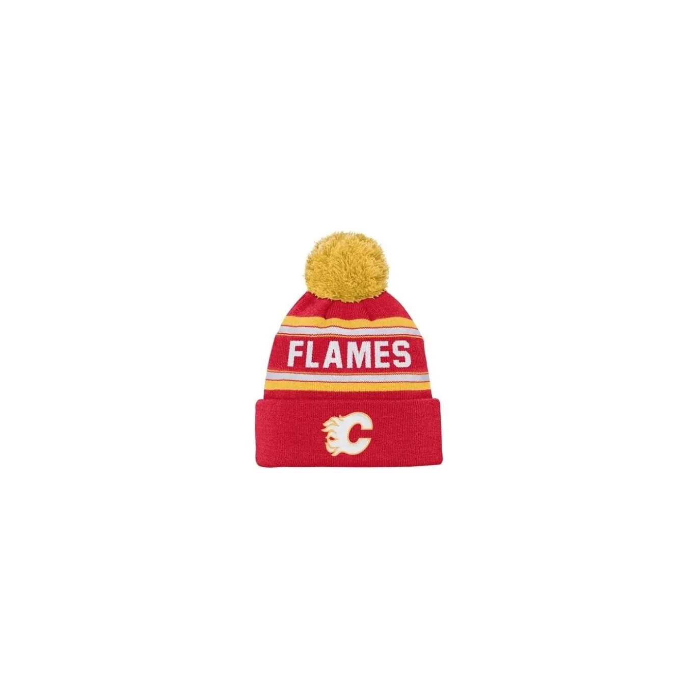 Outerstuff Mössa Jacquard Pom Beanie Calgary Flames