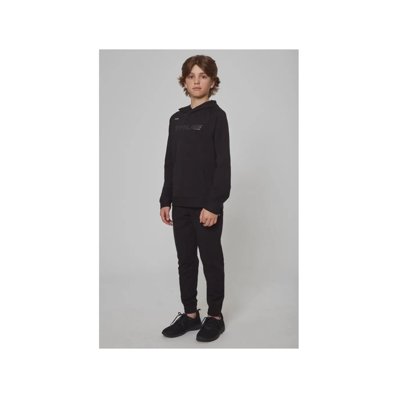 TRUE Hoodie Terry Crew Graphic Yth Black