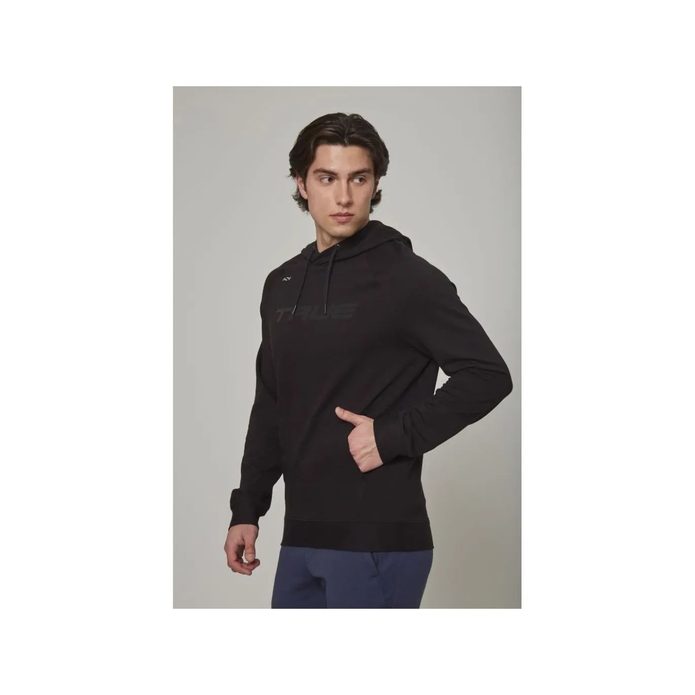 TRUE Hoodie Terry Graphic Sr Black